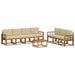 Set de canapele de exterior cu pernă 8 pcs Natural și Bej - WALTI WALTI