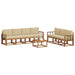 Set de canapele de exterior cu pernă 8 pcs Natural și Bej - WALTI WALTI