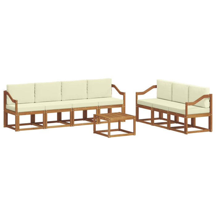 Set de canapele de exterior cu pernă 8 pcs Natural și Crem - WALTI WALTI