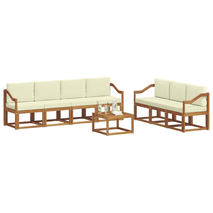 Set de canapele de exterior cu pernă 8 pcs Natural și Crem - WALTI WALTI