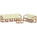 Set de canapele de exterior cu pernă 8 pcs Natural și Crem - WALTI WALTI