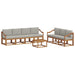 Set de canapele de exterior 8 pcs Gri natural și deschis - WALTI WALTI