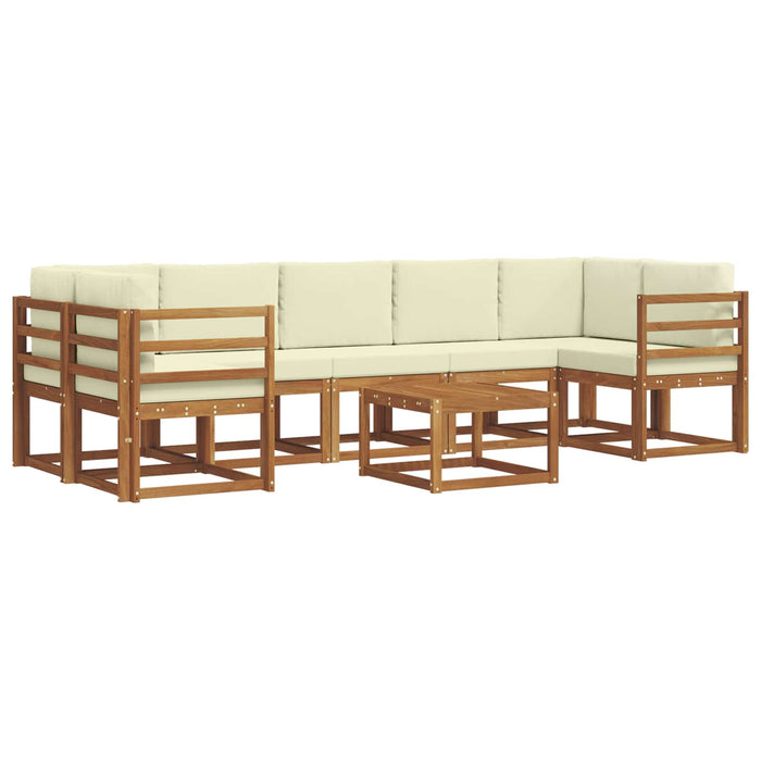 Set de canapele de exterior cu pernă 8 pcs Natural și Crem - WALTI WALTI