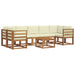 Set de canapele de exterior cu pernă 8 pcs Natural și Crem - WALTI WALTI