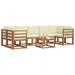 Set de canapele de exterior cu pernă 8 pcs Natural și Crem - WALTI WALTI