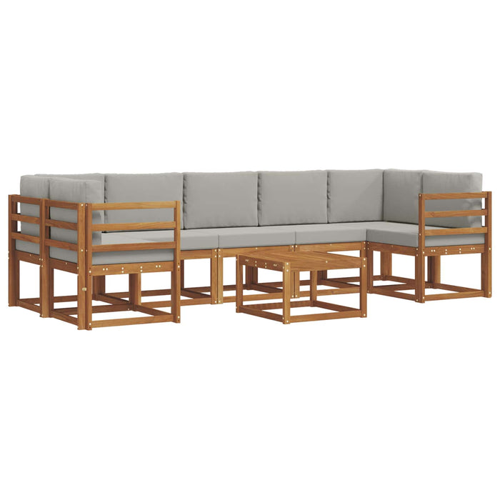 Set de canapele de exterior 8 pcs Gri natural și deschis - WALTI WALTI