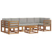Set de canapele de exterior 8 pcs Gri natural și deschis - WALTI WALTI