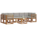 Set de canapele de exterior 8 pcs Gri natural și deschis - WALTI WALTI
