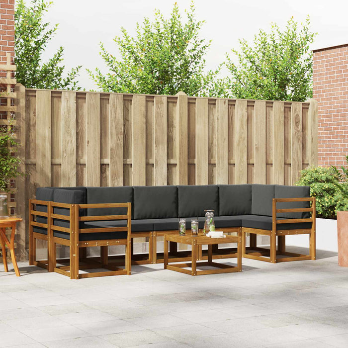 Set de canapele de exterior cu pernă 8 pcs Natural și Antracit - WALTI WALTI