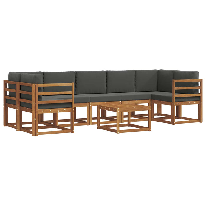 Set de canapele de exterior cu pernă 8 pcs Natural și Antracit - WALTI WALTI