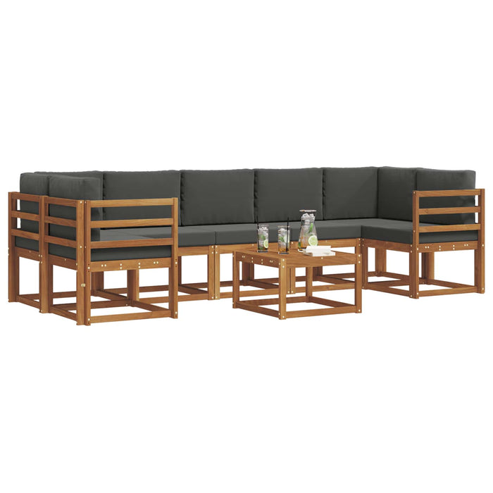 Set de canapele de exterior cu pernă 8 pcs Natural și Antracit - WALTI WALTI