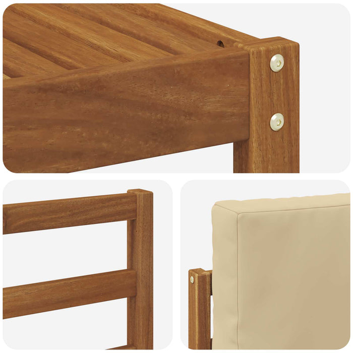 Set de canapele de exterior cu pernă 8 pcs Natural și Bej - WALTI WALTI