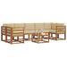 Set de canapele de exterior cu pernă 8 pcs Natural și Bej - WALTI WALTI