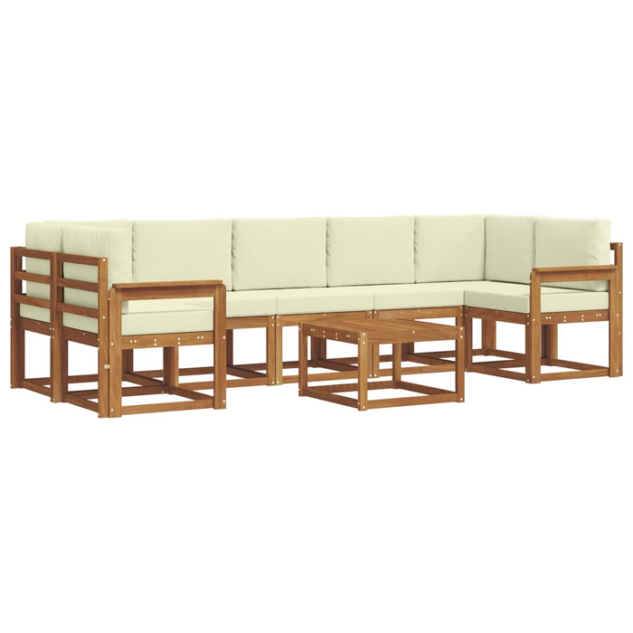 Set de canapele de exterior cu pernă 8 pcs Natural și Crem - WALTI WALTI