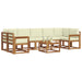 Set de canapele de exterior cu pernă 8 pcs Natural și Crem - WALTI WALTI