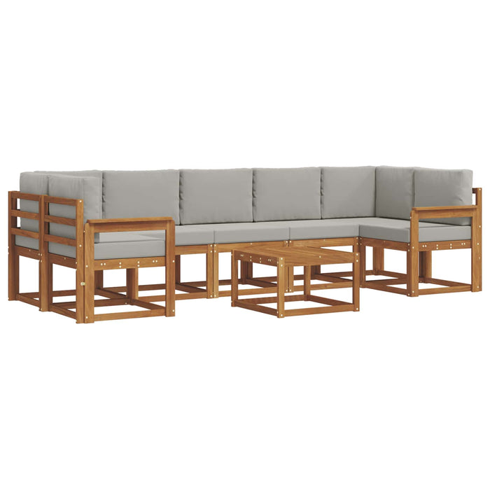 Set de canapele de exterior 8 pcs Gri natural și deschis - WALTI WALTI