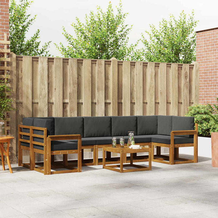 Set de canapele de exterior cu pernă 8 pcs Natural și Antracit - WALTI WALTI