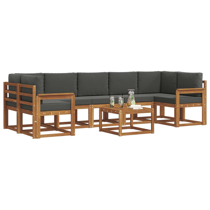 Set de canapele de exterior cu pernă 8 pcs Natural și Antracit - WALTI WALTI