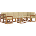 Set de canapele de exterior cu pernă 8 pcs Natural și Bej - WALTI WALTI