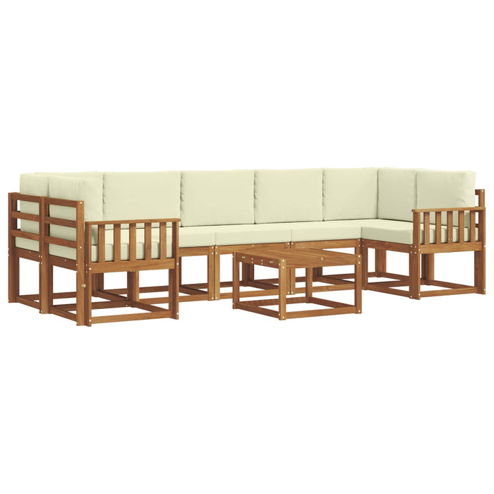 Set de canapele de exterior cu pernă 8 pcs Natural și Crem - WALTI WALTI
