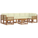 Set de canapele de exterior cu pernă 8 pcs Natural și Crem - WALTI WALTI