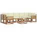 Set de canapele de exterior cu pernă 8 pcs Natural și Crem - WALTI WALTI