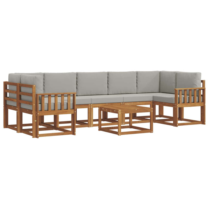 Set de canapele de exterior 8 pcs Gri natural și deschis - WALTI WALTI
