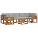 Set de canapele de exterior 8 pcs Gri natural și deschis - WALTI WALTI