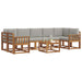 Set de canapele de exterior 8 pcs Gri natural și deschis - WALTI WALTI