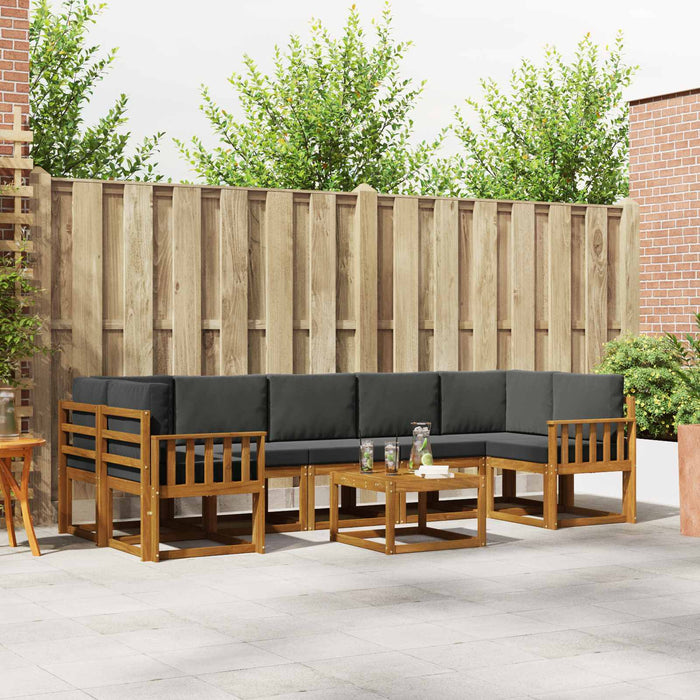 Set de canapele de exterior cu pernă 8 pcs Natural și Antracit - WALTI WALTI