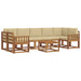 Set de canapele de exterior cu pernă 8 pcs Natural și Bej - WALTI WALTI
