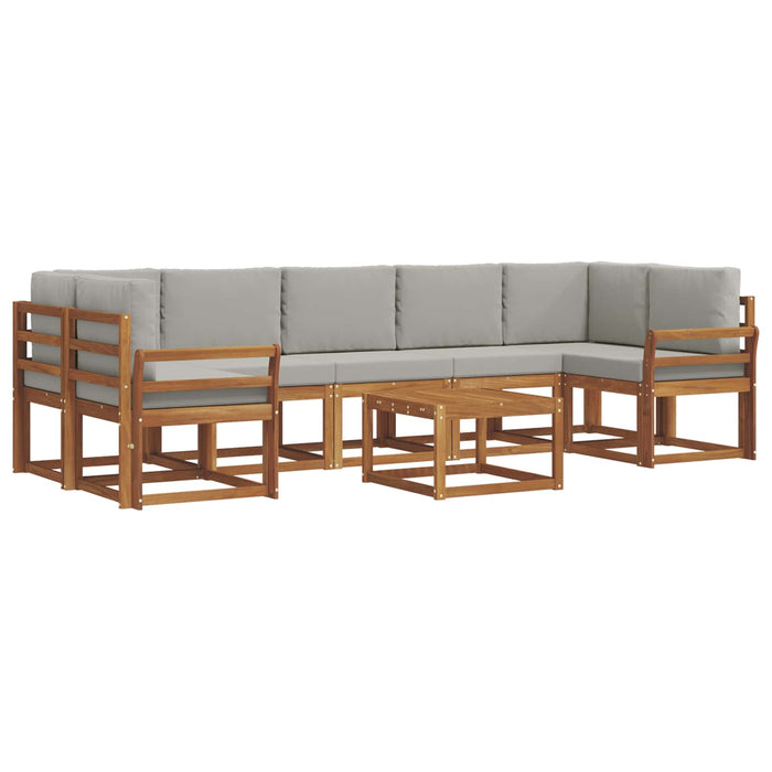 Set de canapele de exterior 8 pcs Gri natural și deschis - WALTI WALTI
