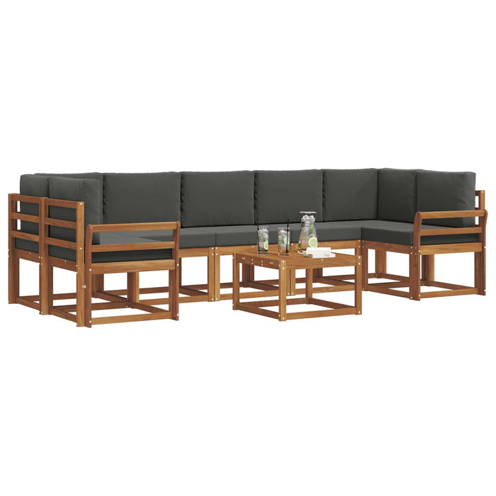 Set de canapele de exterior cu pernă 8 pcs Natural și Antracit - WALTI WALTI