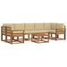 Set de canapele de exterior cu pernă 8 pcs Natural și Bej - WALTI WALTI