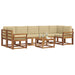 Set de canapele de exterior cu pernă 8 pcs Natural și Bej - WALTI WALTI
