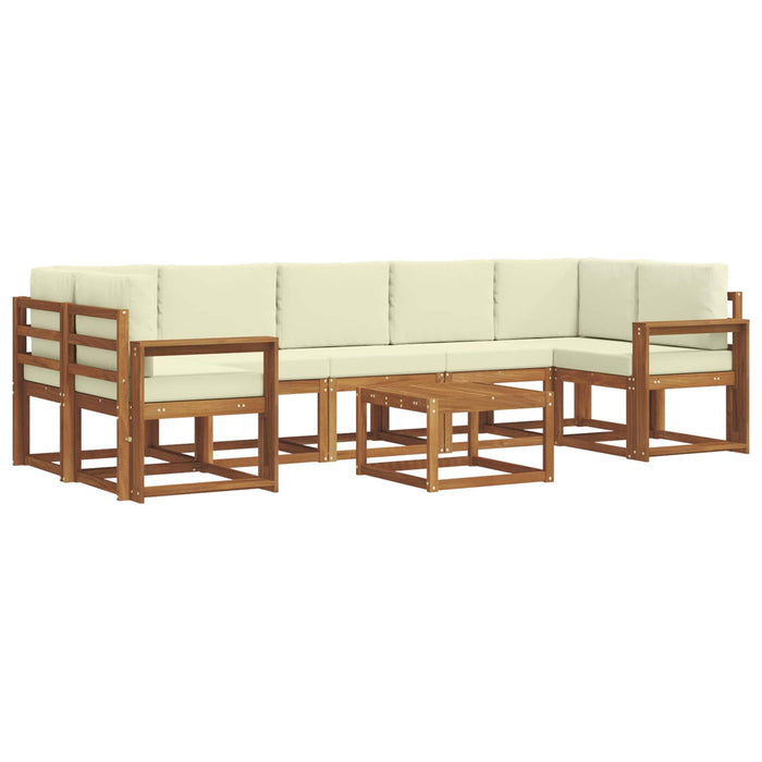 Set de canapele de exterior cu pernă 8 pcs Natural și Crem - WALTI WALTI
