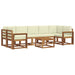 Set de canapele de exterior cu pernă 8 pcs Natural și Crem - WALTI WALTI