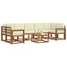 Set de canapele de exterior cu pernă 8 pcs Natural și Crem - WALTI WALTI