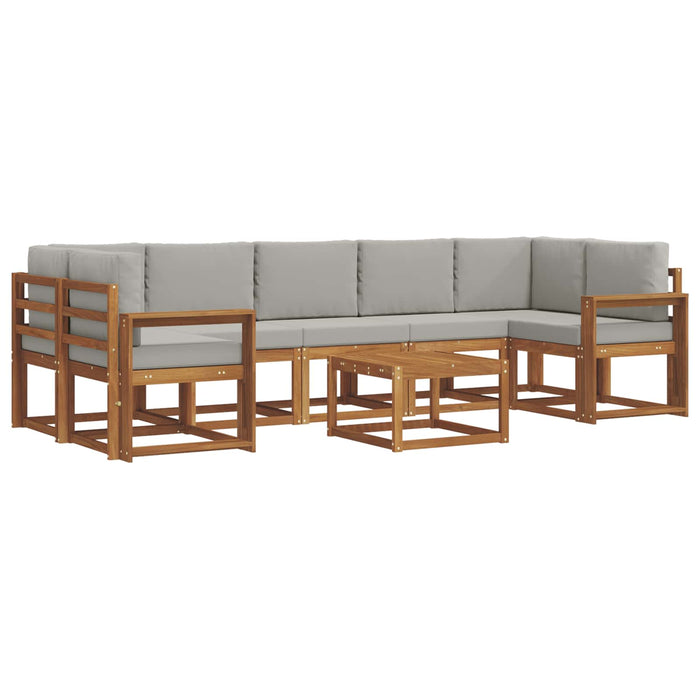 Set de canapele de exterior 8 pcs Gri natural și deschis - WALTI WALTI