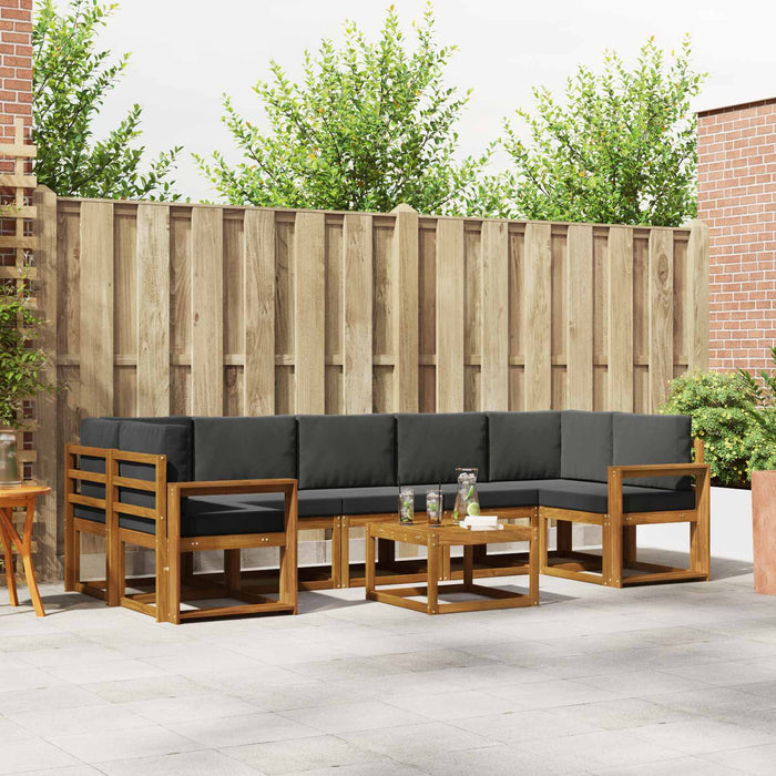 Set de canapele de exterior cu pernă 8 pcs Natural și Antracit - WALTI WALTI