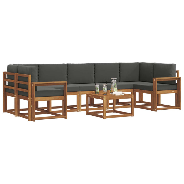 Set de canapele de exterior cu pernă 8 pcs Natural și Antracit - WALTI WALTI