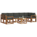 Set de canapele de exterior cu pernă 8 pcs Natural și Antracit - WALTI WALTI