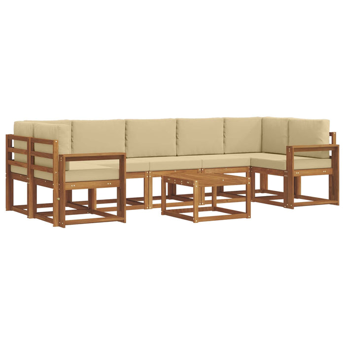 Set de canapele de exterior cu pernă 8 pcs Natural și Bej - WALTI WALTI