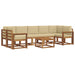 Set de canapele de exterior cu pernă 8 pcs Natural și Bej - WALTI WALTI