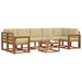 Set de canapele de exterior cu pernă 8 pcs Natural și Bej - WALTI WALTI