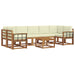Set de canapele de exterior cu pernă 8 pcs Natural și Crem - WALTI WALTI