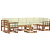 Set de canapele de exterior cu pernă 8 pcs Natural și Crem - WALTI WALTI