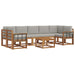 Set de canapele de exterior 8 pcs Gri natural și deschis - WALTI WALTI
