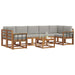 Set de canapele de exterior 8 pcs Gri natural și deschis - WALTI WALTI