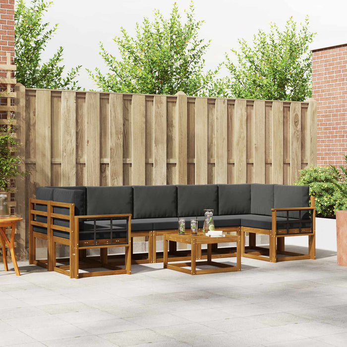 Set de canapele de exterior cu pernă 8 pcs Natural și Antracit - WALTI WALTI